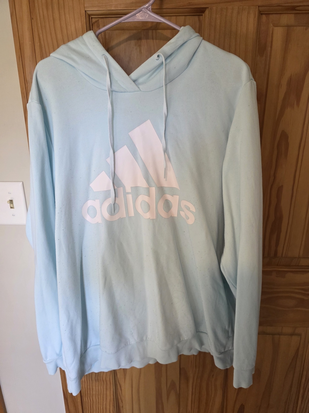 Womens Plus Size Baby Blue Adidas Hoodie